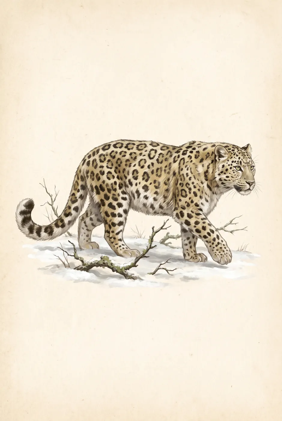 Original illustration of the Amur Leopard